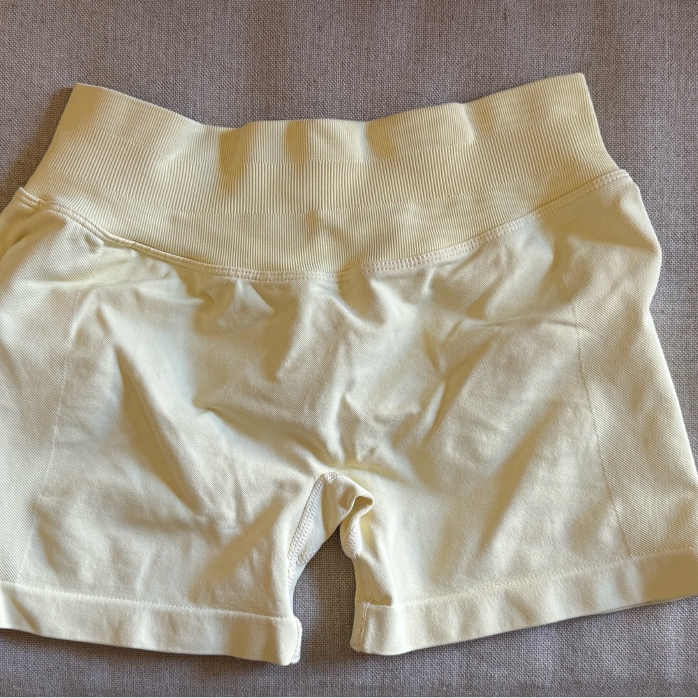 Women's Cream Athletic Shorts